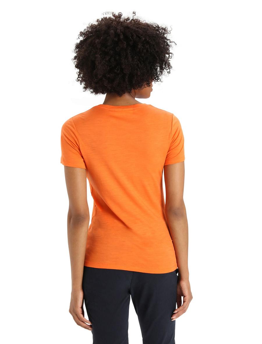 Flash Icebreaker Merino Tech Lite II Short Sleeve Scoop Migration Women's T Shirts | AU 1590SGLO